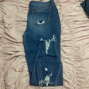 Large high-rise Maurices Distressed jeggings